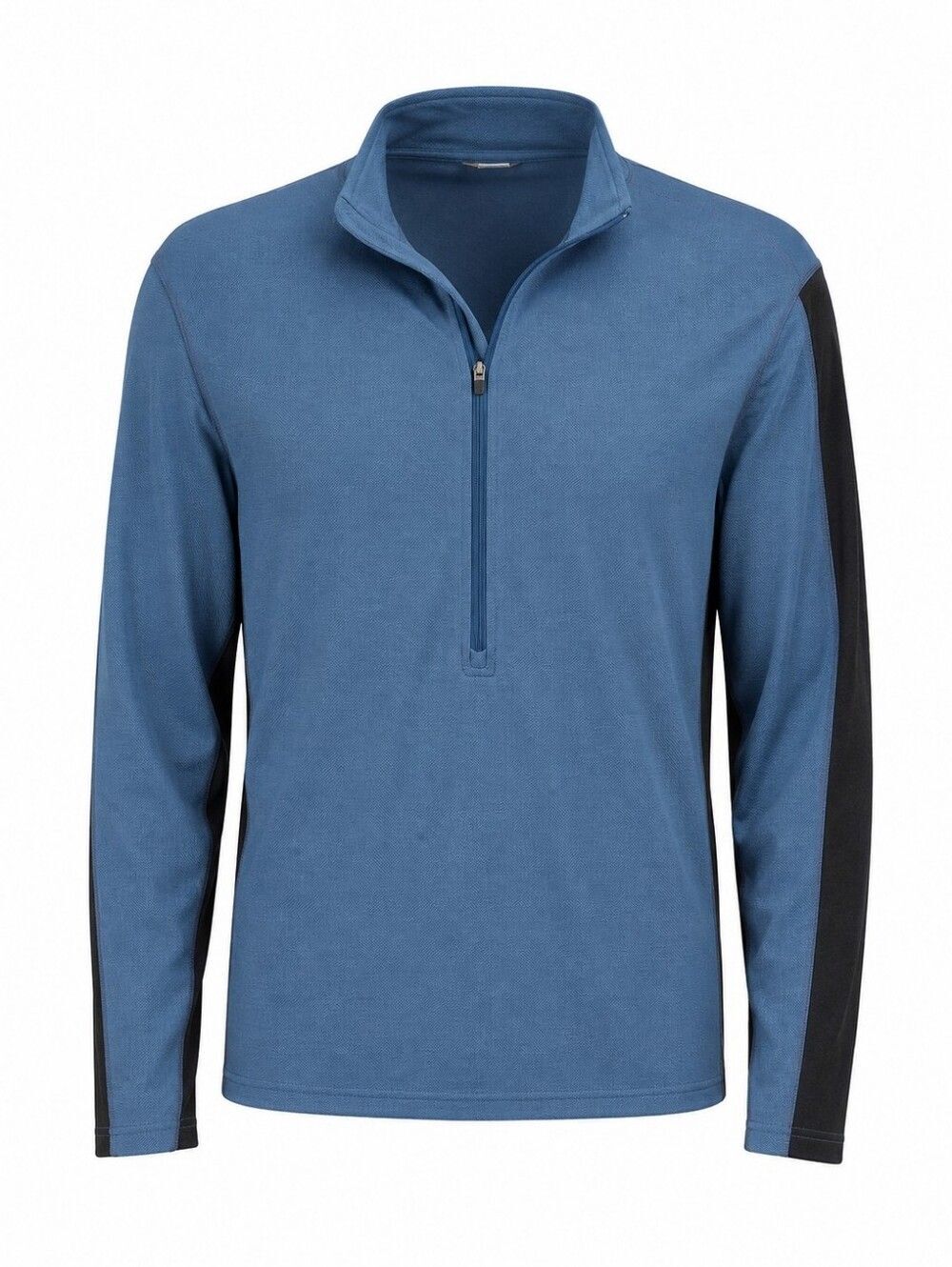 REI Men’s Half Zip Pullover Top Size M Blue Black Stretch Long Sleeve Athletic